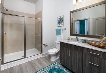 Walk-in oversized shower